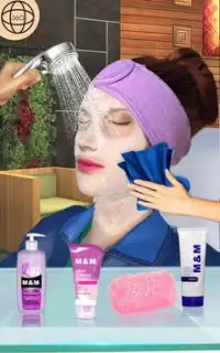 Лицо Составить & Красота спа салон макияж игры 3D Screen Shot 1