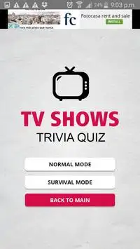 TV shows Triva Quiz Screen Shot 2