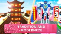 도쿄 크래프트: 🗼 도시 및 건설 파티 게임 2018 Screen Shot 1