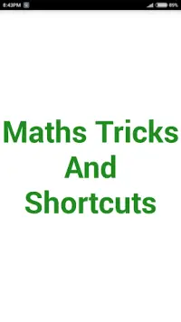 Maths Tricks And Shortcuts Screen Shot 0