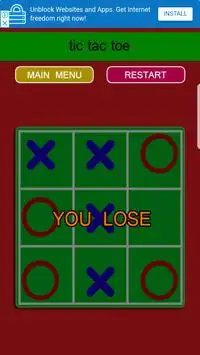 Tic Tac Toe past Screen Shot 4