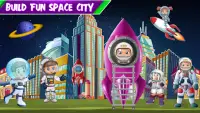 Xây dựng thành phố không gian: trò chơi xây dựng Screen Shot 0