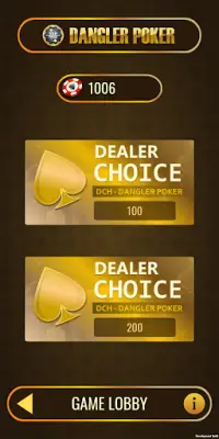 Dangler Poker - Dealer Choice Screen Shot 5