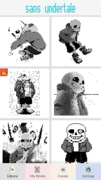 Sans Undertale Art Pixel Screen Shot 1