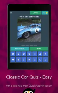 Classic Car Quiz - Easy Screen Shot 11