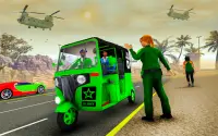 Auto Rickshaw Games 2021 :Army Taxi Game 2021 Screen Shot 5