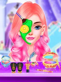 Pink Princess Dress Up Makeup Games For Girls Screen Shot 0