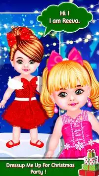 Gioco di vestire per bambole nel salone di Natale Screen Shot 7