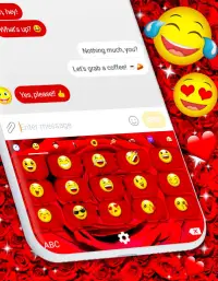 Red Rose Keyboard 🌹 Emoji Keyboard Themes Screen Shot 1