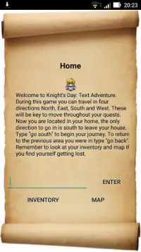 Knight's Day: Text Adventure Screen Shot 1