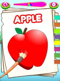 Frutas colorir jogo livro: pintura e desenho Screen Shot 2