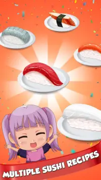 Sushi restaurant kegilaan: permainan memasak chef Screen Shot 1