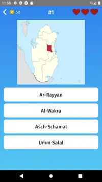 Katar - Landkarten Quiz Spiel Screen Shot 1