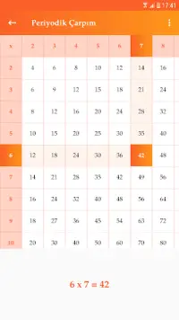 Multiplication Table Game Screen Shot 1