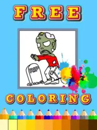 Coloring book zombie game Screen Shot 0