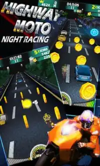 Highway Moto Night Racing Screen Shot 1