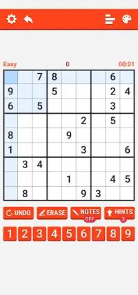 Sudoku Game Screen Shot 1