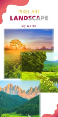 Landscape Picture Pixel Coloring By Number Screen Shot 2