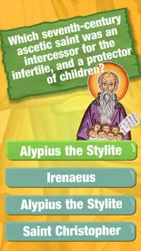 Christian Saints Quiz Game On History Of Saints Screen Shot 1