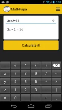 MathPapa - Algebra Calculator Screen Shot 0