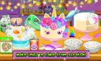 Unicorn Cake Games: New Rainbow Doll Cupcake Screen Shot 1