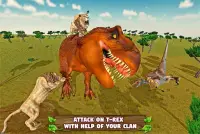singa tertinggi vs dinosaurus: petualangan liar Screen Shot 2