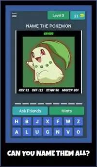 Pokemon Go - Guess The Names - Gen 2 Screen Shot 2