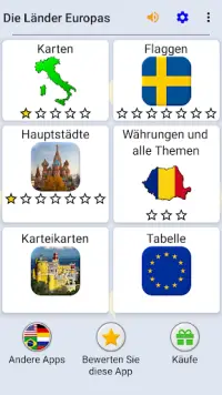 Länder Europas: Karten, Flaggen und Hauptstädte Screen Shot 2