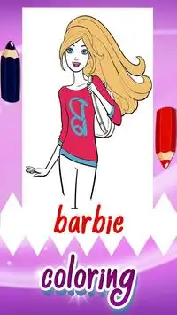 Coloring Game for Barbie Screen Shot 2