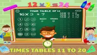 Multiplication Tables 11 to 20 - Math Times Tables Screen Shot 3