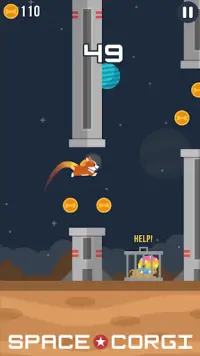 날아라 코기 - 강아지 점핑 우주여행 게임 Screen Shot 2