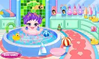 Baby bath girls games Screen Shot 1