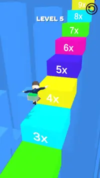 Stair Race stack 3d-Cube slide surfer run Screen Shot 3