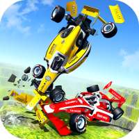 Formula Car Crash Game 2021 : Beam Car Jump Arena