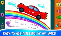 Learn Coloring & Drawing Car Games for Kids Screen Shot 3
