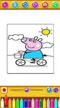 Coloring book for Pepa pig Screen Shot 5