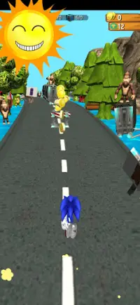 Blue Hedgehog Onic On The Run Adventure Screen Shot 1