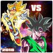 Battle of Super Sonic vs Saiyan Goku