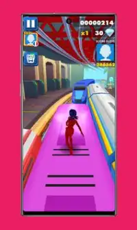 subway Lady Endless jump V3: cat runner noir jogos Screen Shot 1