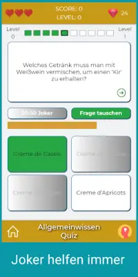Allgemeinwissen Quiz App - kostenloses Quizspiel Screen Shot 2