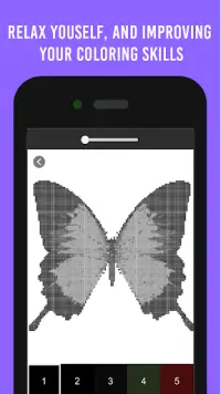 Papillon Color by Number - Pixel Art Screen Shot 1