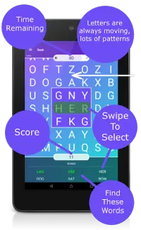 Seek Moving Word Search Screen Shot 4