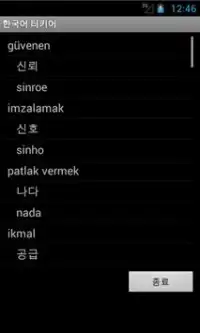 Learn Korean Turkish Screen Shot 4