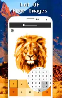 Cor do leão pelo número - arte do pixel Screen Shot 5