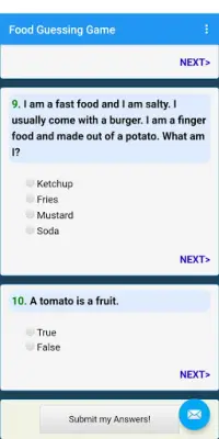 Food Guessing Quiz - Ultimate Trivia Android game. Screen Shot 0