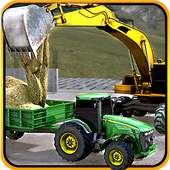 betonnen excavator tractor sim