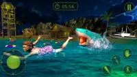 Jogos assustadores de caça de tubarões 3D Screen Shot 1