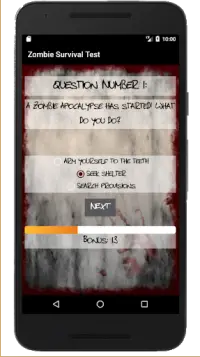 Zombie Survival Test (QUIZ) Screen Shot 1