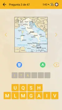 Cuestionario de Geografía Países, Mapas, Capitales Screen Shot 0