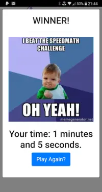 The SpeedMath Challenge Screen Shot 3